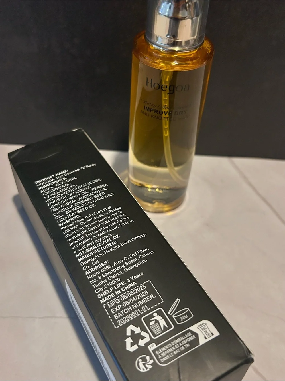 Hoegoa Hair Essential Oil Spray 2.71 FL OZ